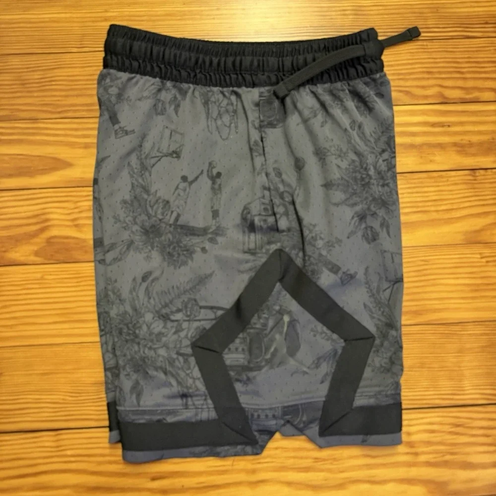 Air Jordan Sport Dri-FIT Shorts Floral Black Gray Diamond FV8614-010 Men's S